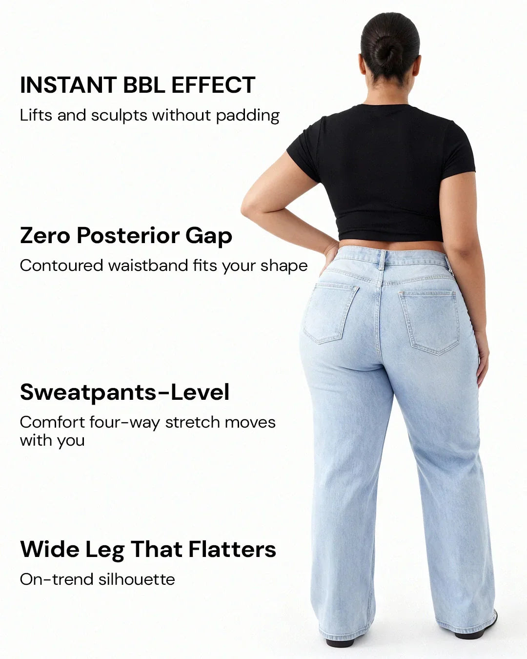 Remerie | Mid Rise BBL Wide Leg Jeans