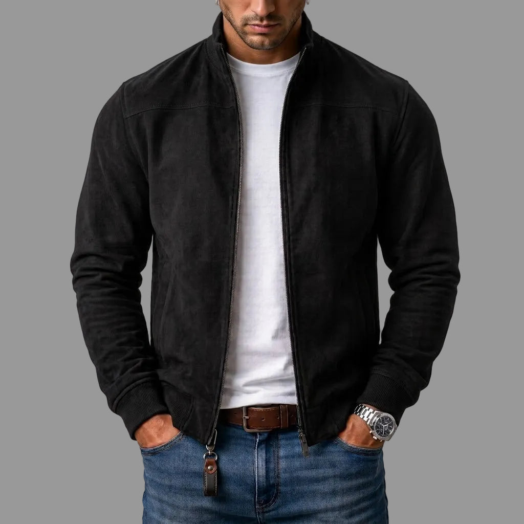 Rhett | Suede Bomber Jacket