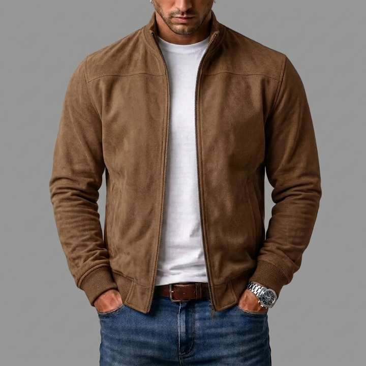 Rhett | Suede Bomber Jacket