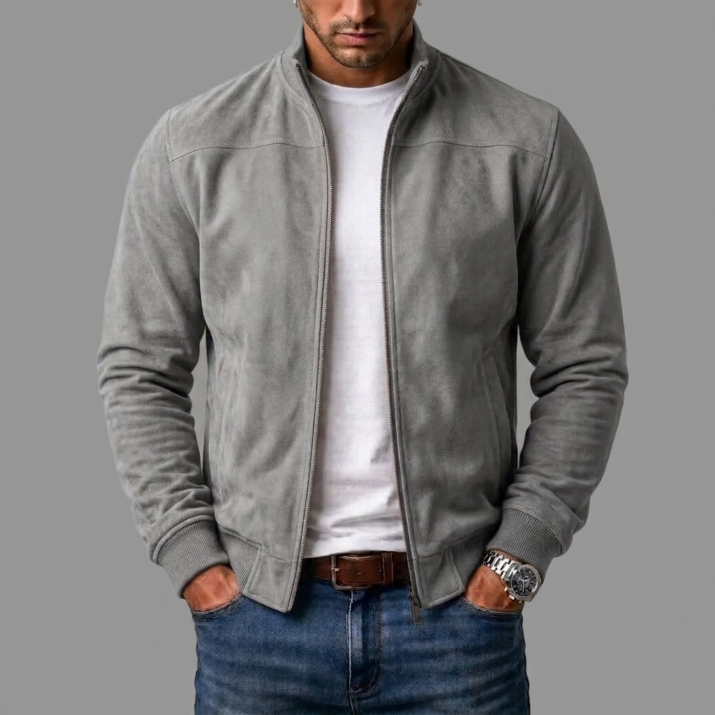 Rhett | Suede Bomber Jacket