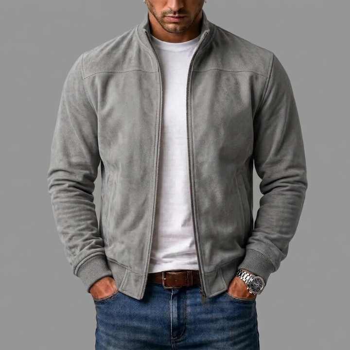 Rhett | Suede Bomber Jacket