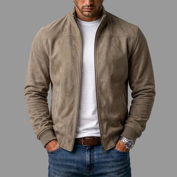 Rhett | Suede Bomber Jacket