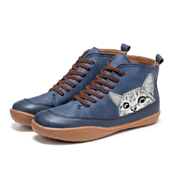 Rhiana | Leather Ankle Boots for Cat Lovers