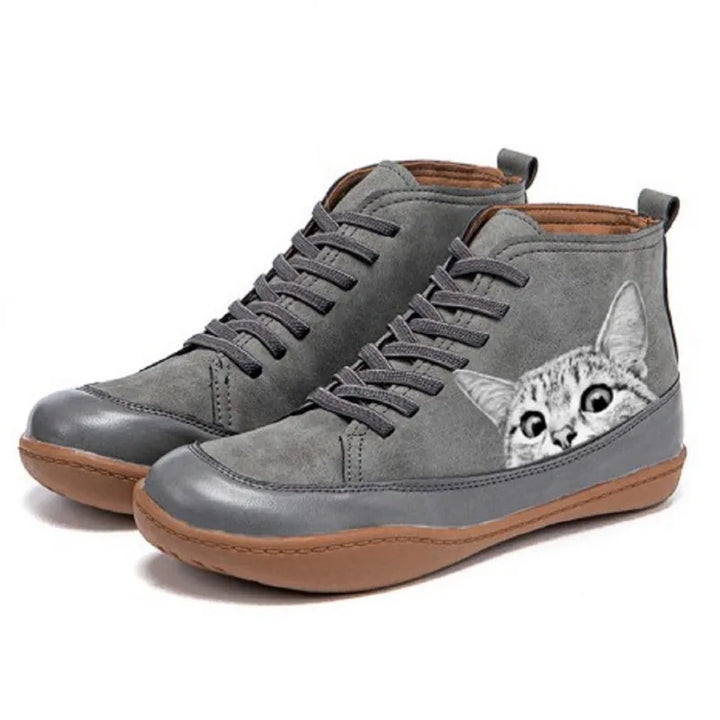 Rhiana | Leather Ankle Boots for Cat Lovers