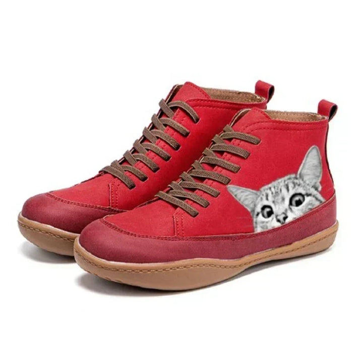 Rhiana | Leather Ankle Boots for Cat Lovers