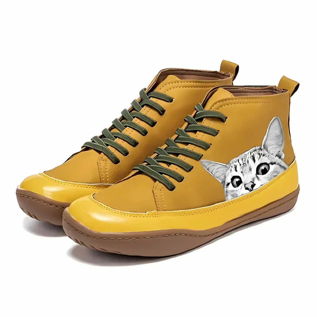 Rhiana | Leather Ankle Boots for Cat Lovers