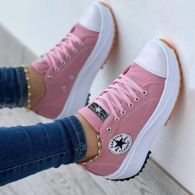 Ricabelle | Women's Platform Lace-Up Sneakers