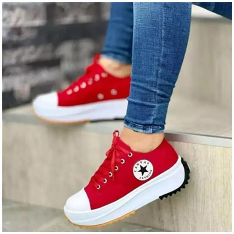 Ricabelle | Women's Platform Lace-Up Sneakers
