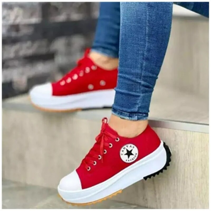 Ricabelle | Women's Platform Lace-Up Sneakers