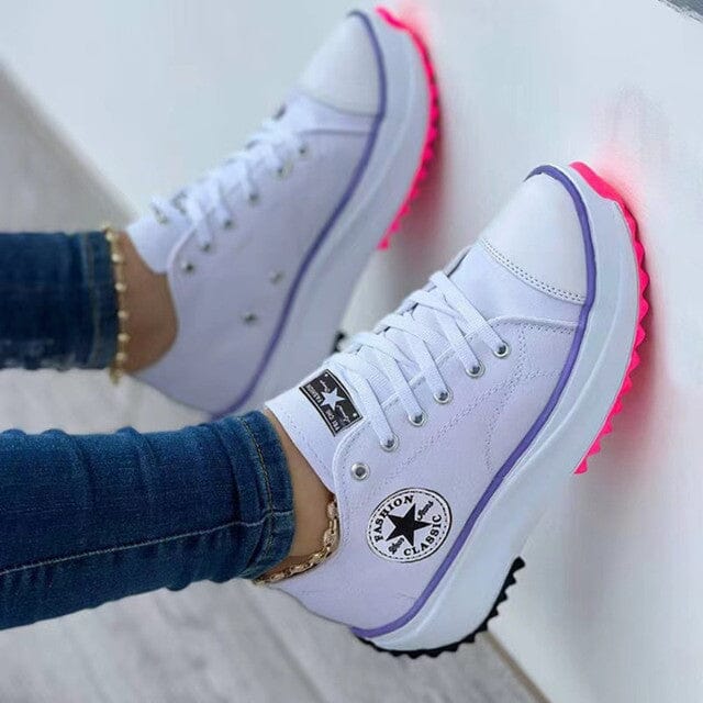 Ricabelle | Women's Platform Lace-Up Sneakers