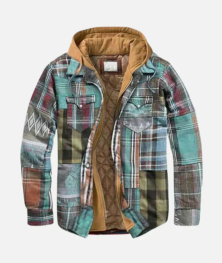 Rico | Patchwork Plaid Jacket for Men