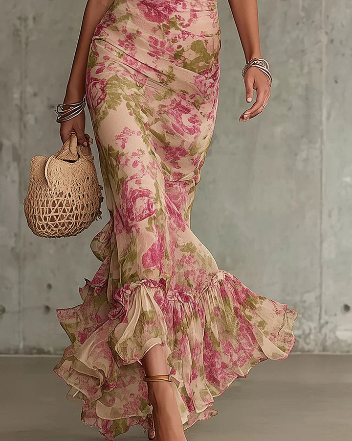 Rosalina | Vintage Rose Maxi Dress