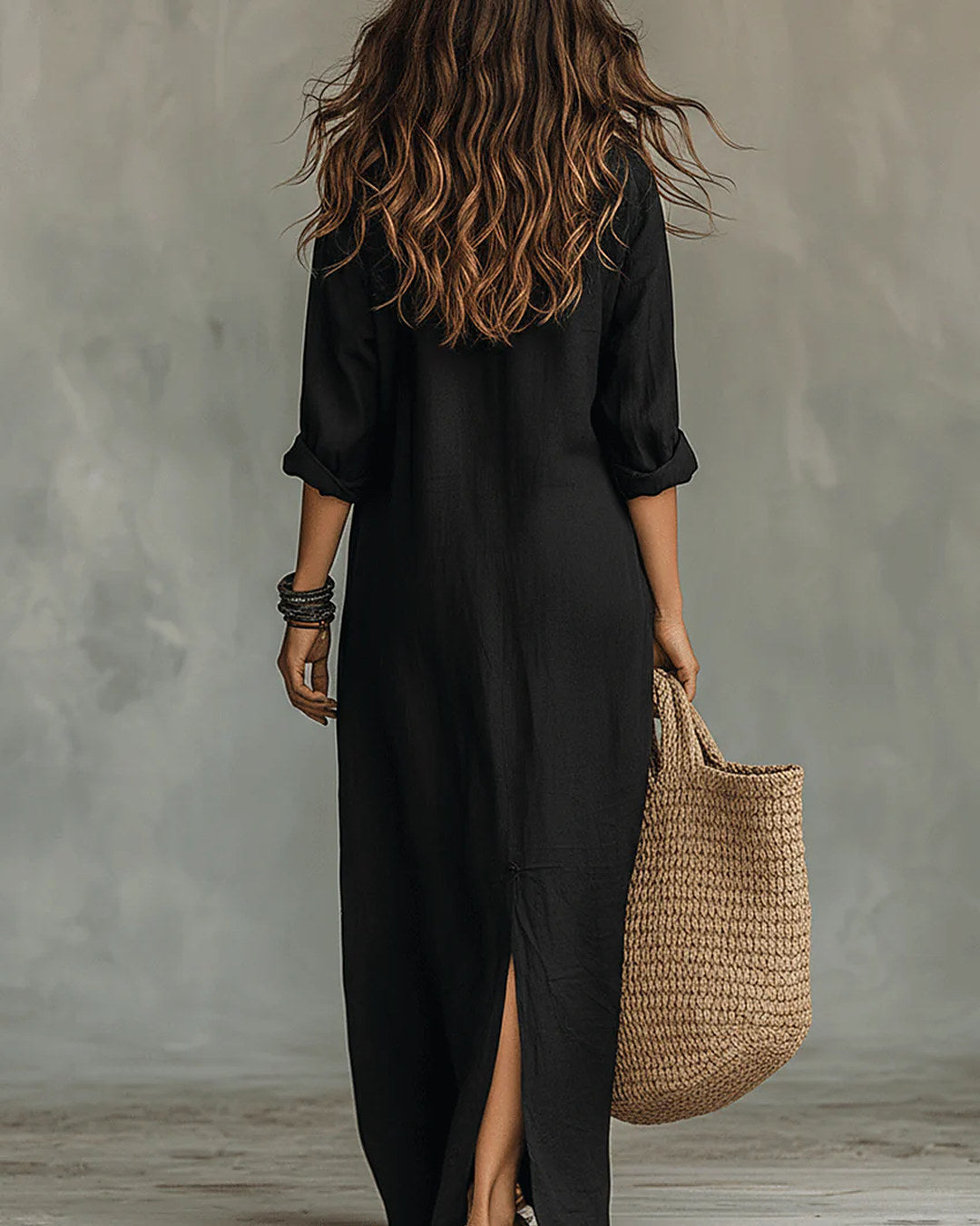 Silvana | Button-Front Maxi Dress