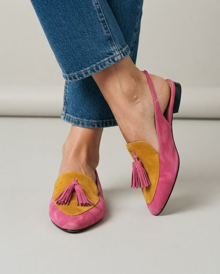 Slingback Elena | Fuchsia and Mustard