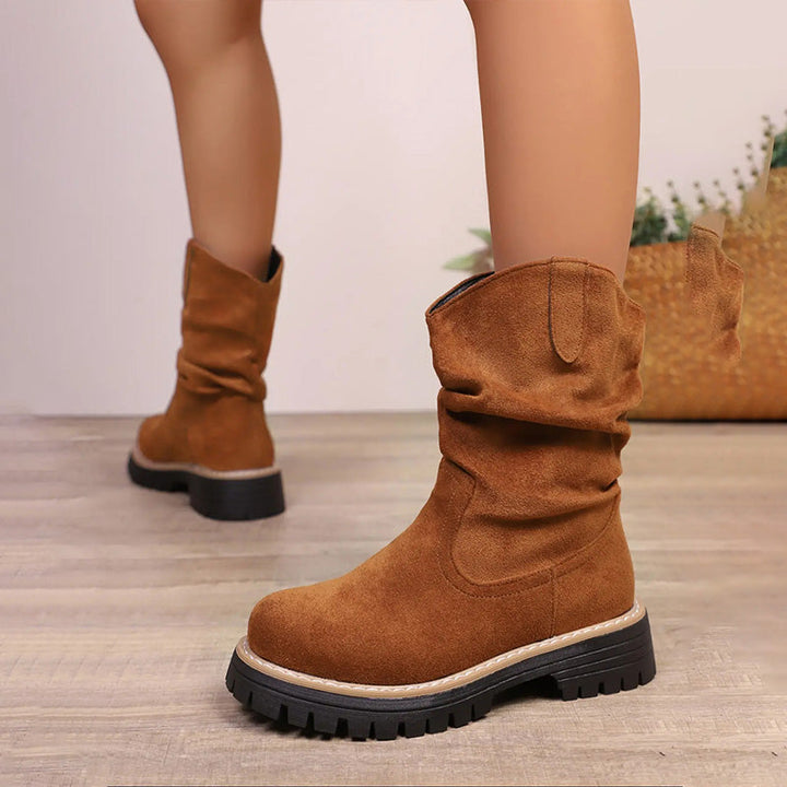 Sloane | Suede Platform Martin Boots