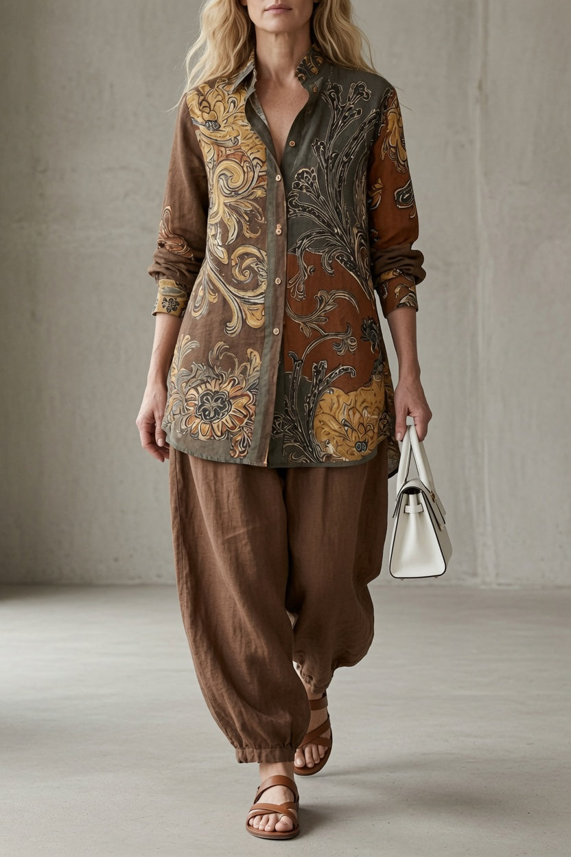 Tara | Printed Button-Up Set