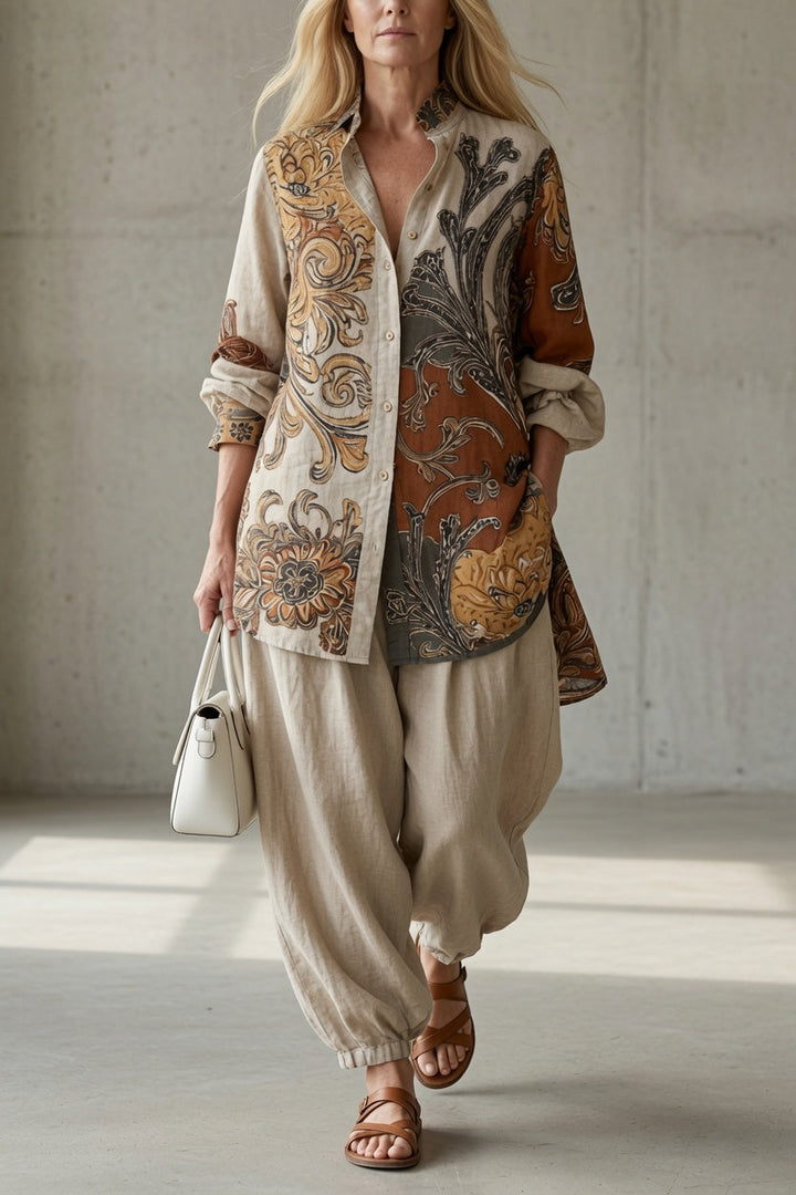 Tara | Printed Button-Up Set