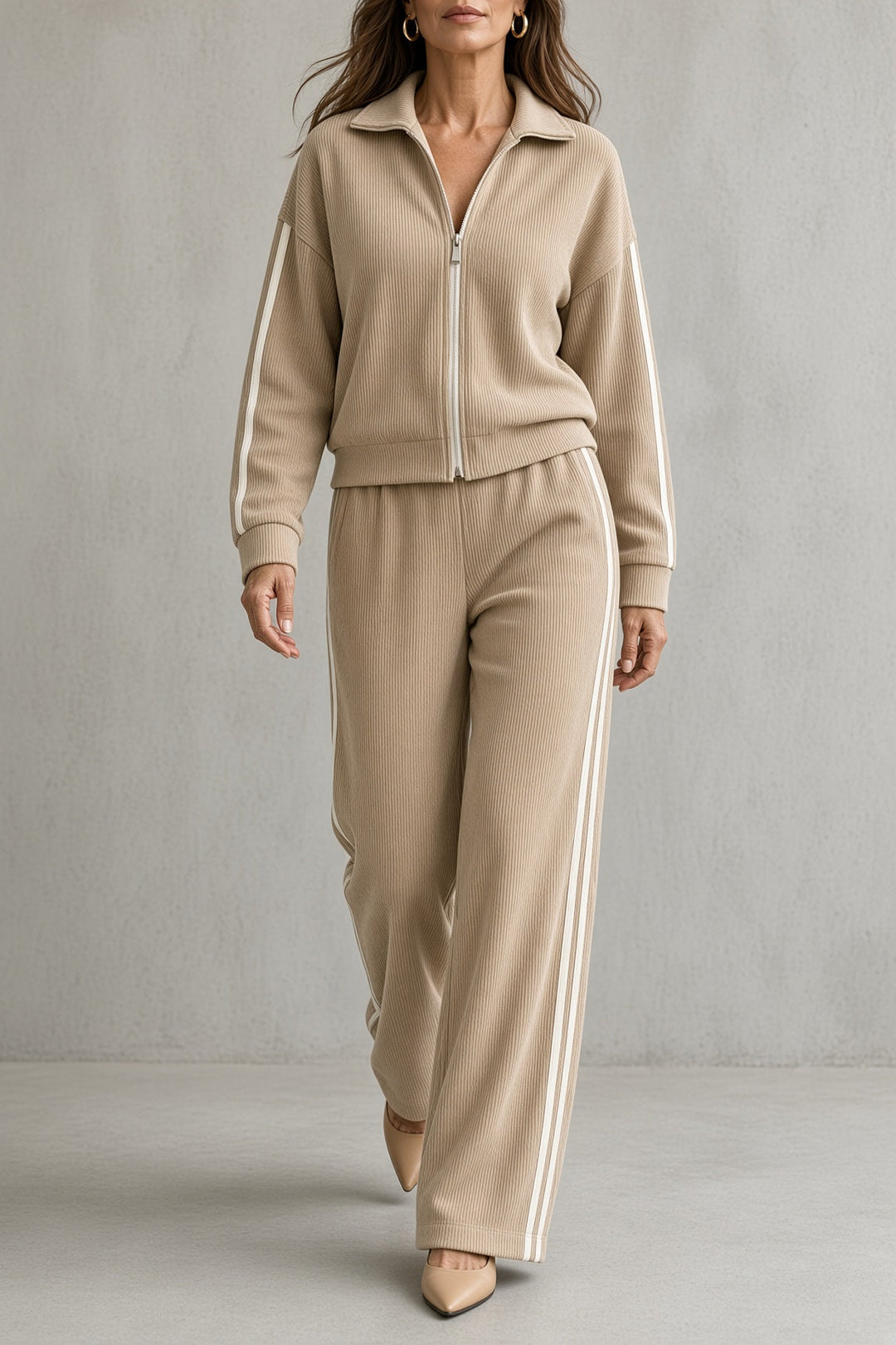 Tara | Zip-Front Two-Piece Set