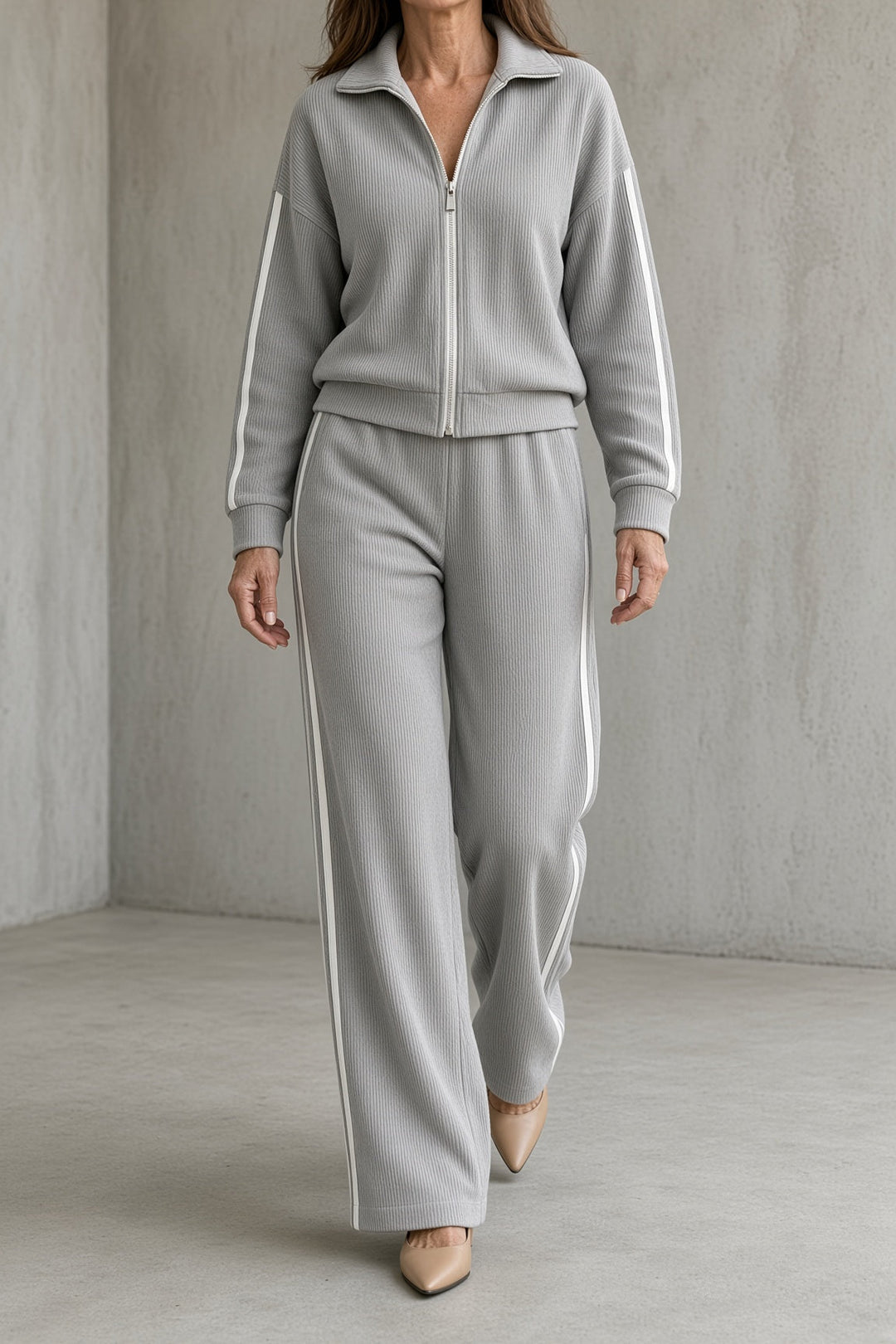 Tara | Zip-Front Two-Piece Set