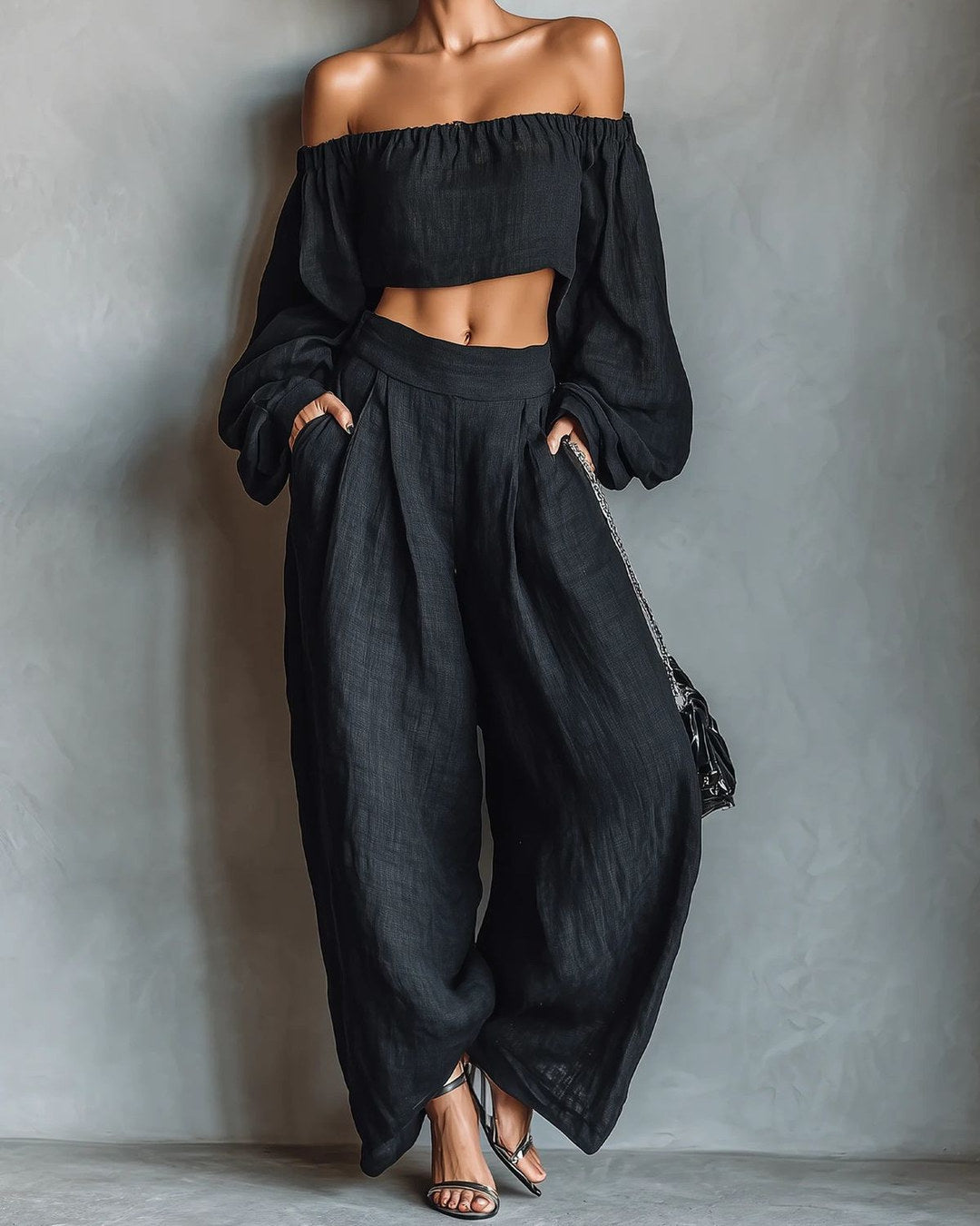 Tessa | Off-Shoulder Wide-Leg Set