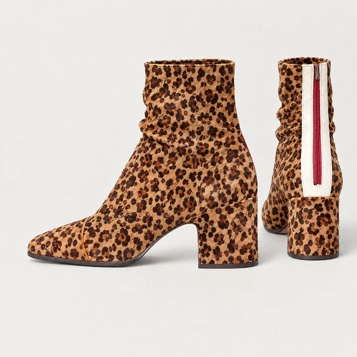 Tessa | Square-Toe Block Heel Ankle Boots