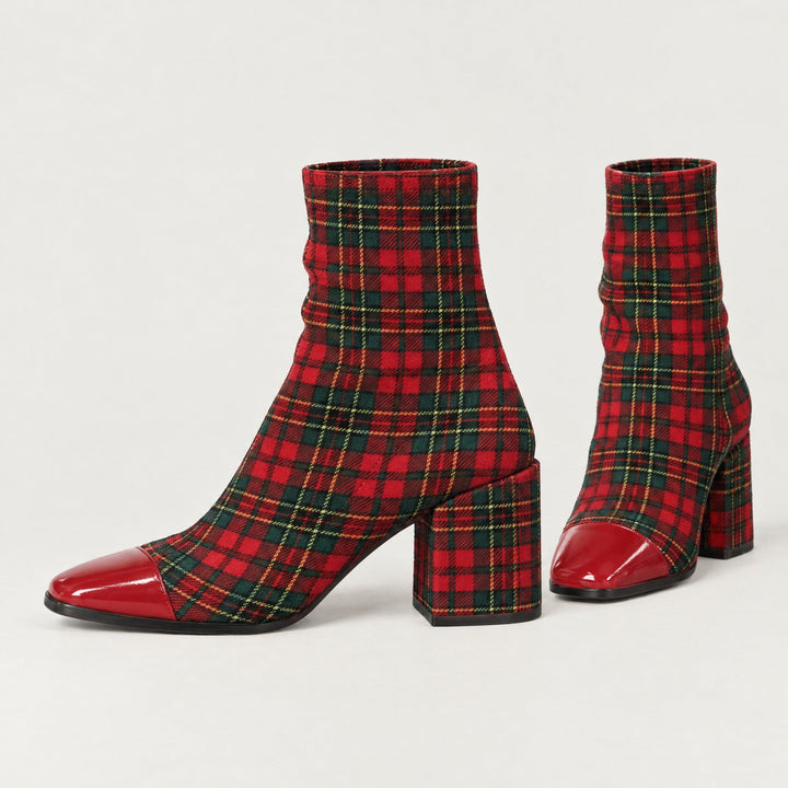 Tessa | Square-Toe Block Heel Ankle Boots