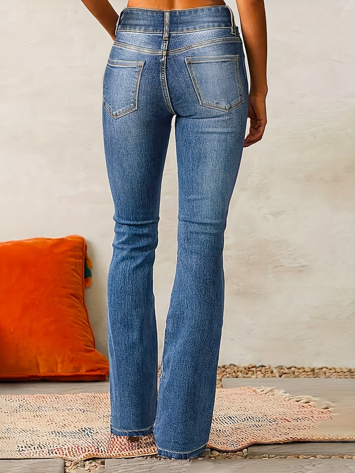 Tierra | High-Waisted Skinny Jeans with Zipper Detail
