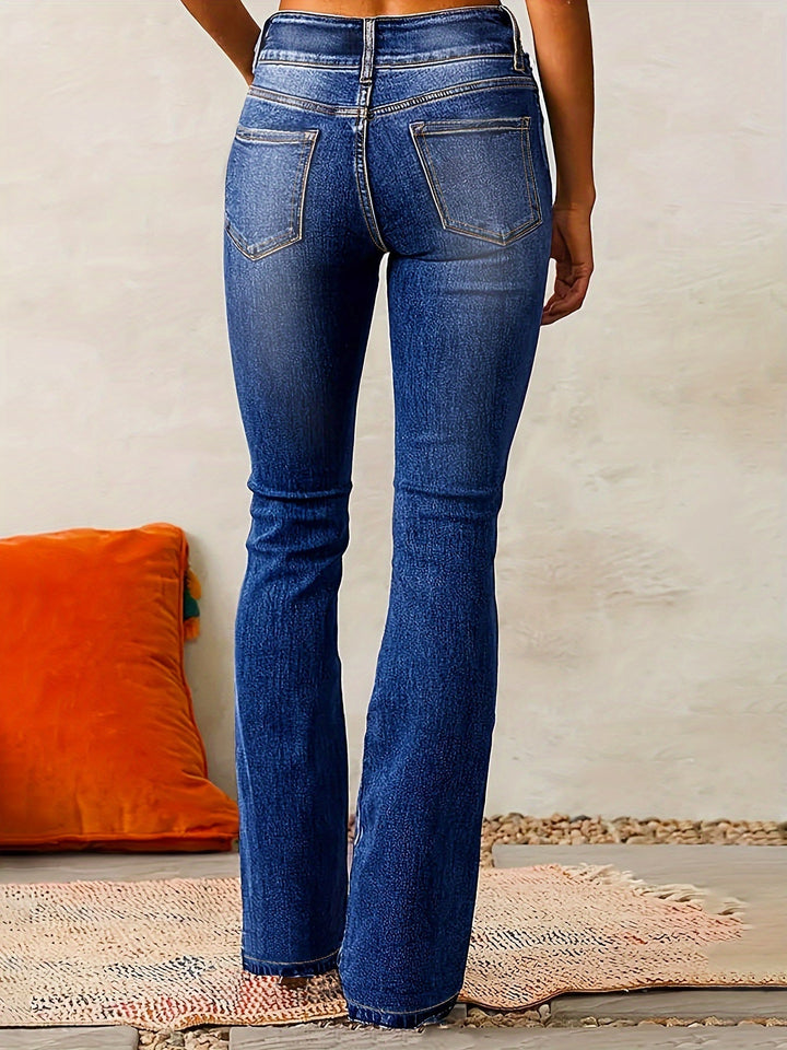 Tierra | High-Waisted Skinny Jeans with Zipper Detail