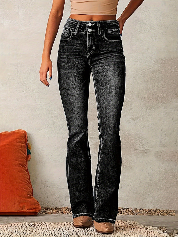 Tierra | High-Waisted Skinny Jeans with Zipper Detail