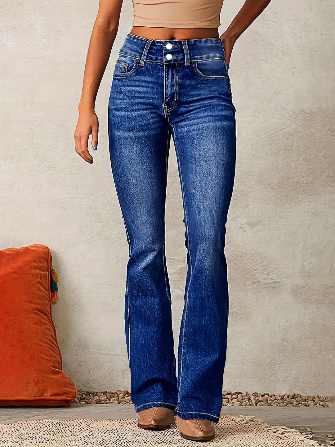 Tierra | High-Waisted Skinny Jeans with Zipper Detail
