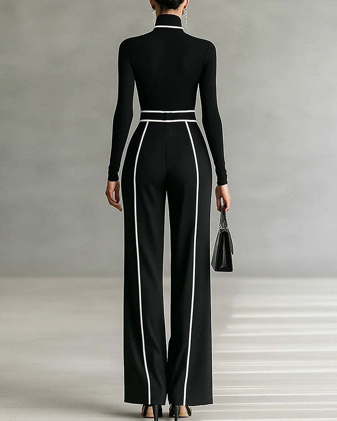 Vera | Contrast-Trim Two-Piece Set