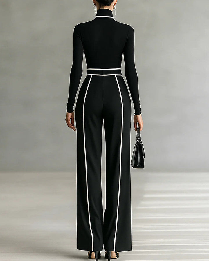 Vera | Contrast-Trim Two-Piece Set