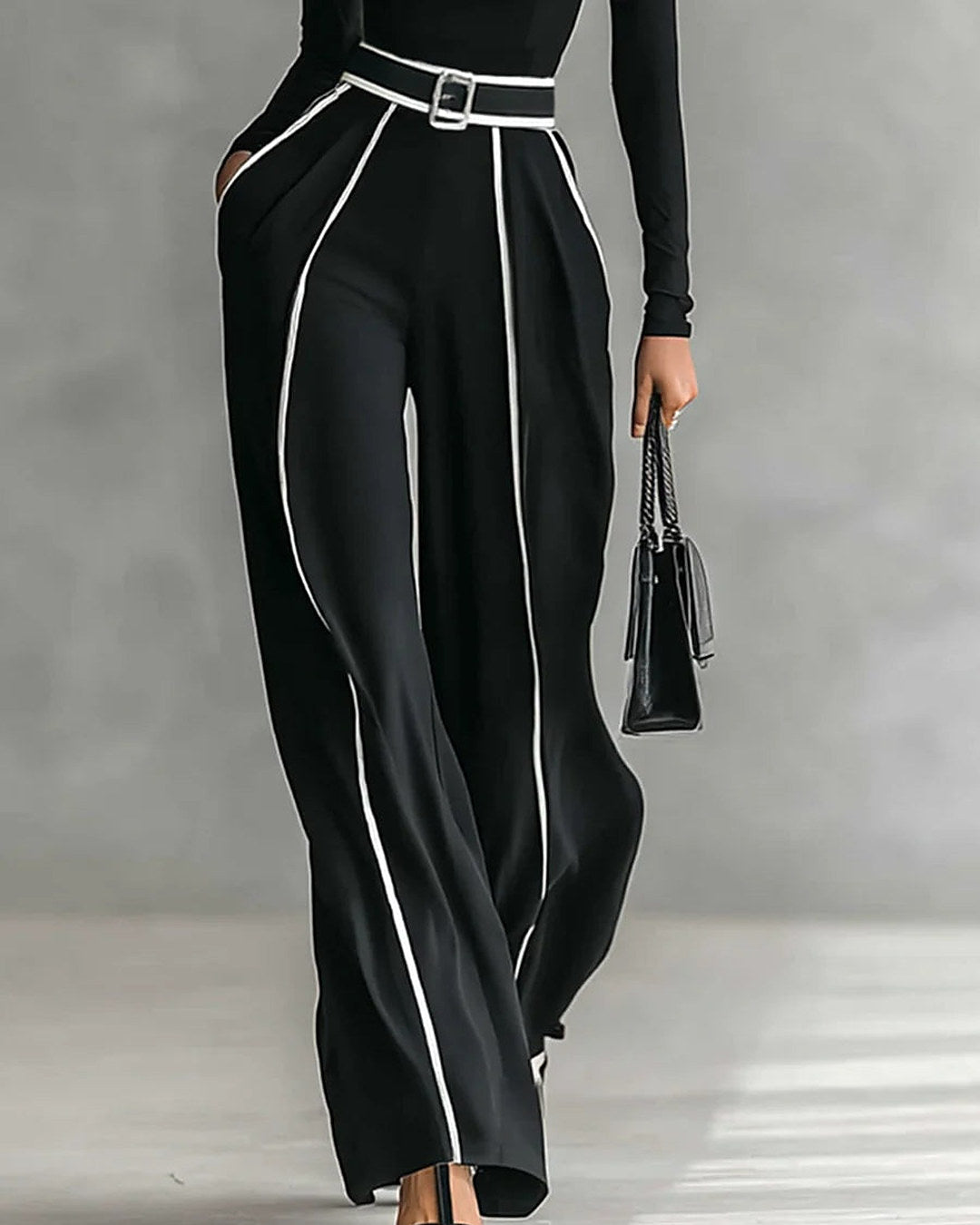 Vera | Contrast-Trim Two-Piece Set
