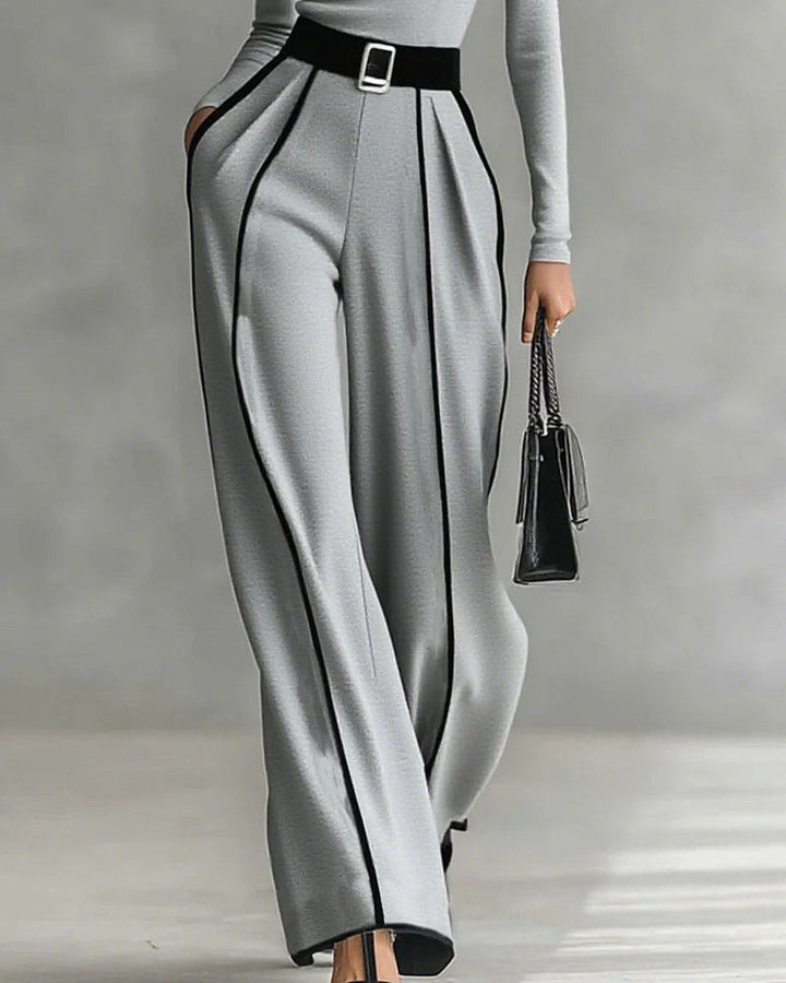 Vera | Contrast-Trim Two-Piece Set
