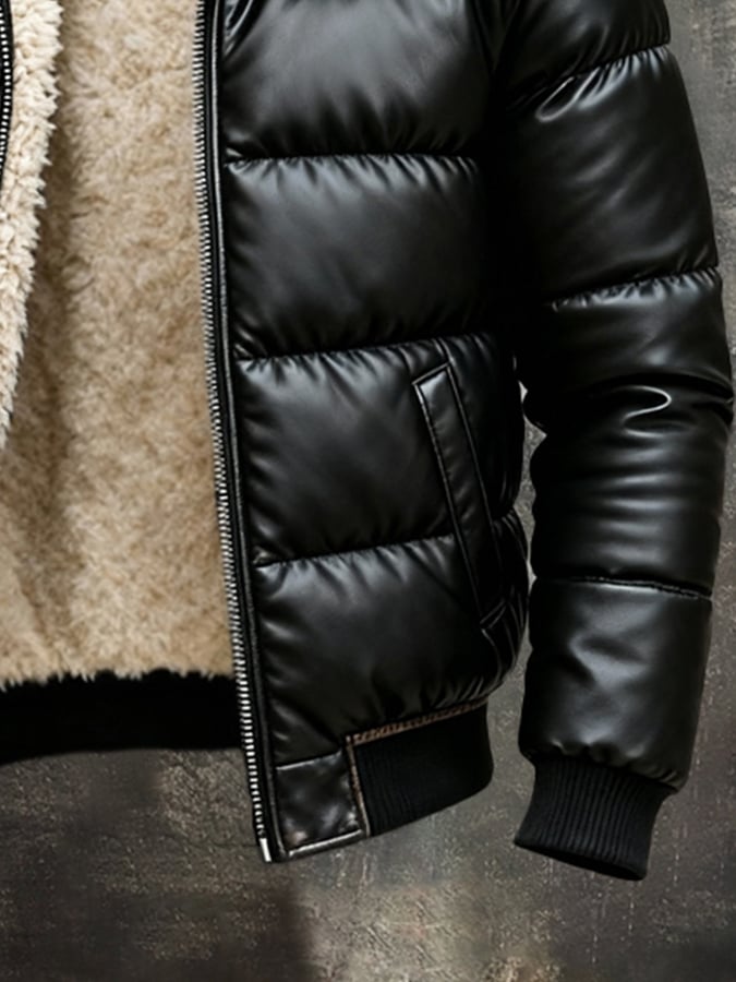 Viktor | Fully Insulated Leather-Look Jacket