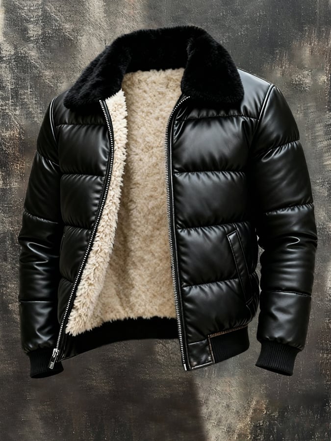 Viktor | Fully Insulated Leather-Look Jacket