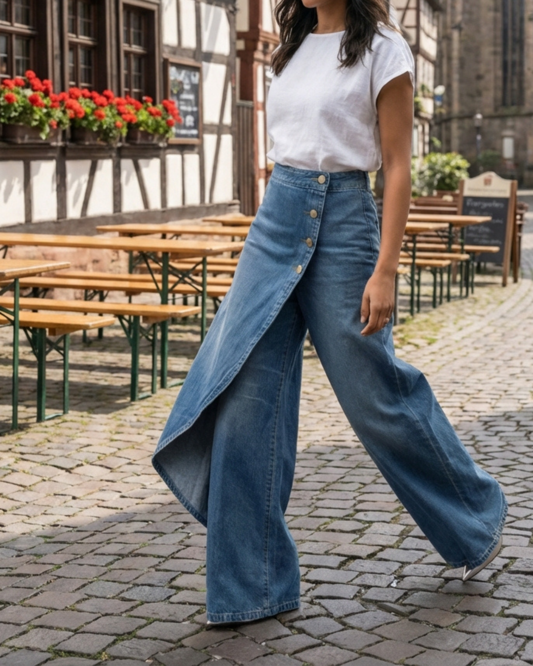 Vivienne | Slim Wrap Denim Jeans with Stretch
