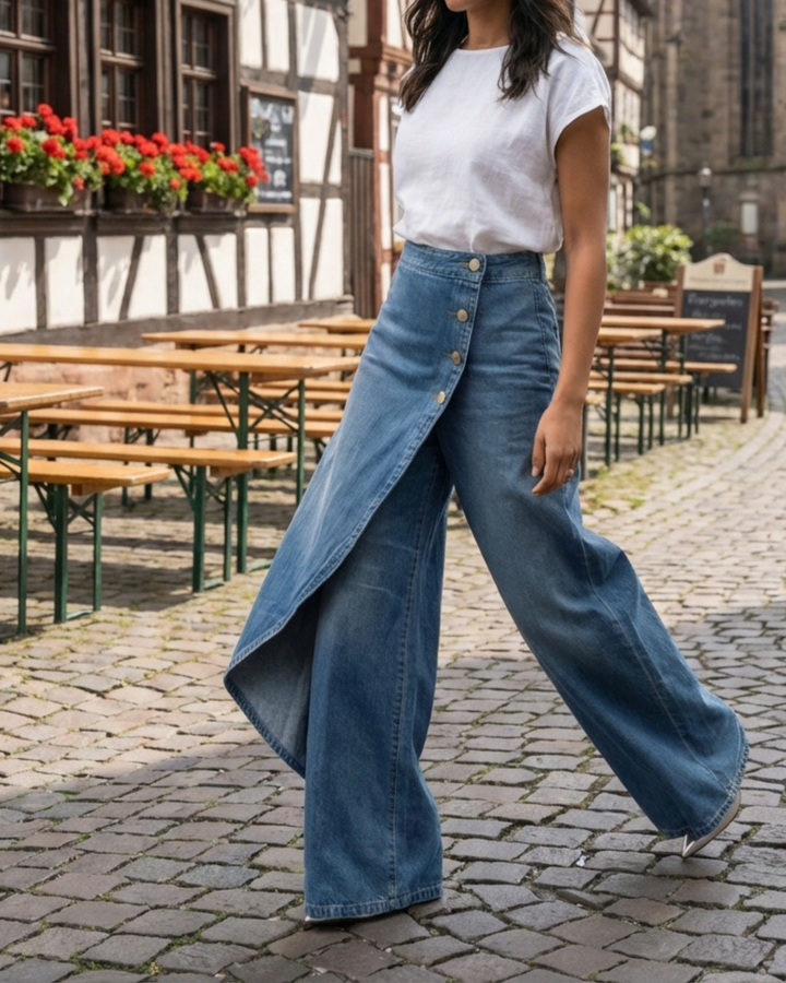 Vivienne | Slim Wrap Denim Jeans with Stretch