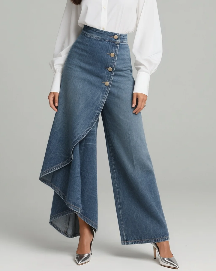 Vivienne | Slim Wrap Denim Jeans with Stretch