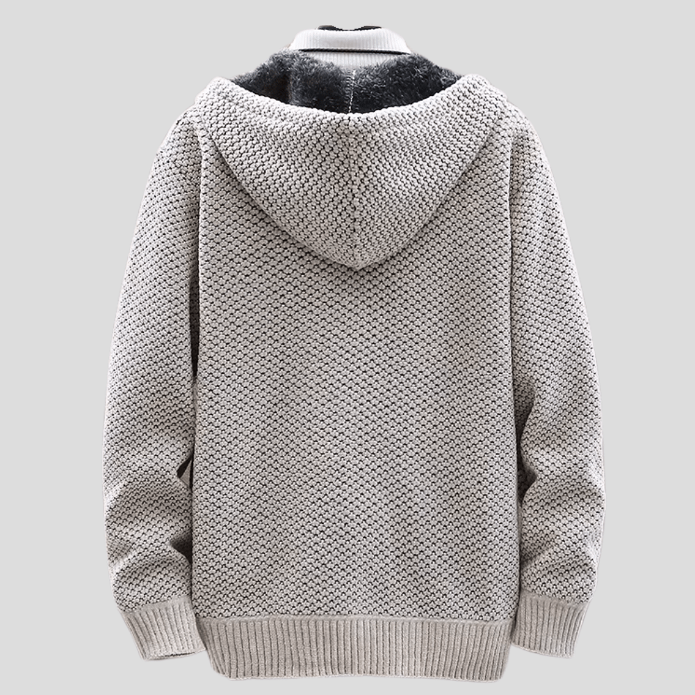 Wilson | Knitted Zip Hoodie with Fleece Lining