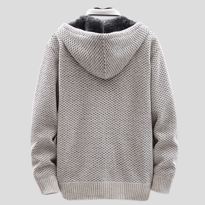 Wilson | Knitted Zip Hoodie with Fleece Lining