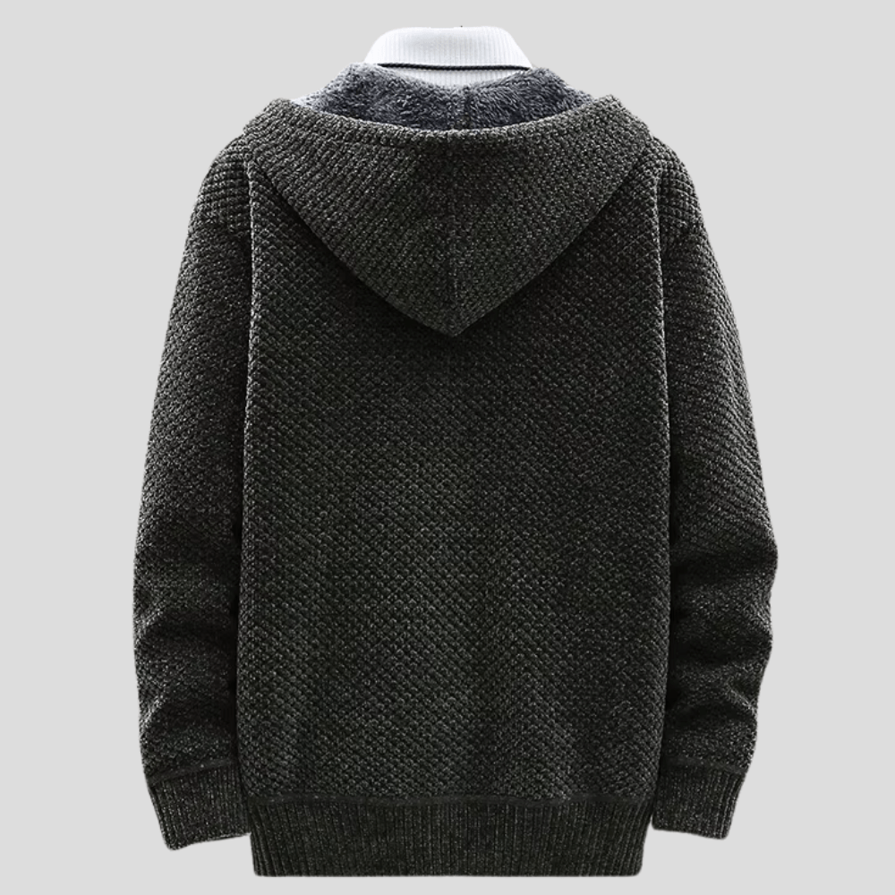 Wilson | Knitted Zip Hoodie with Fleece Lining