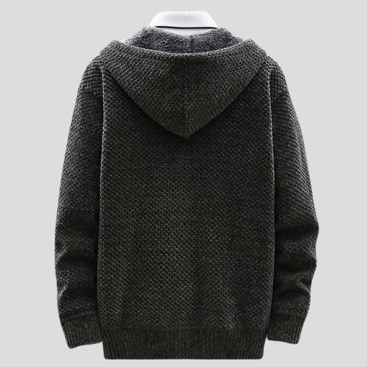 Wilson | Knitted Zip Hoodie with Fleece Lining