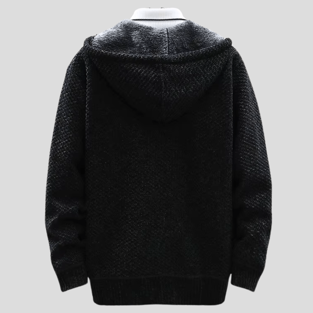 Wilson | Knitted Zip Hoodie with Fleece Lining