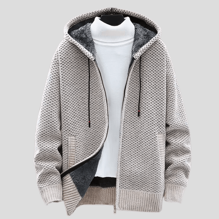 Wilson | Knitted Zip Hoodie with Fleece Lining