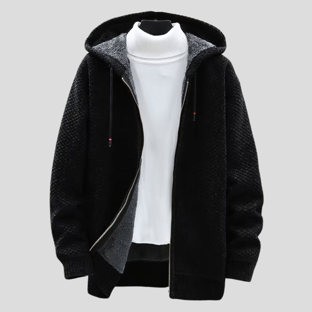 Wilson | Knitted Zip Hoodie with Fleece Lining