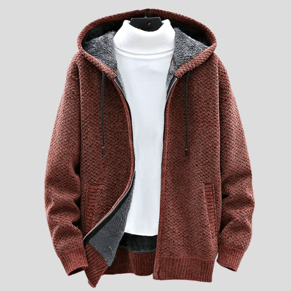 Wilson | Knitted Zip Hoodie with Fleece Lining