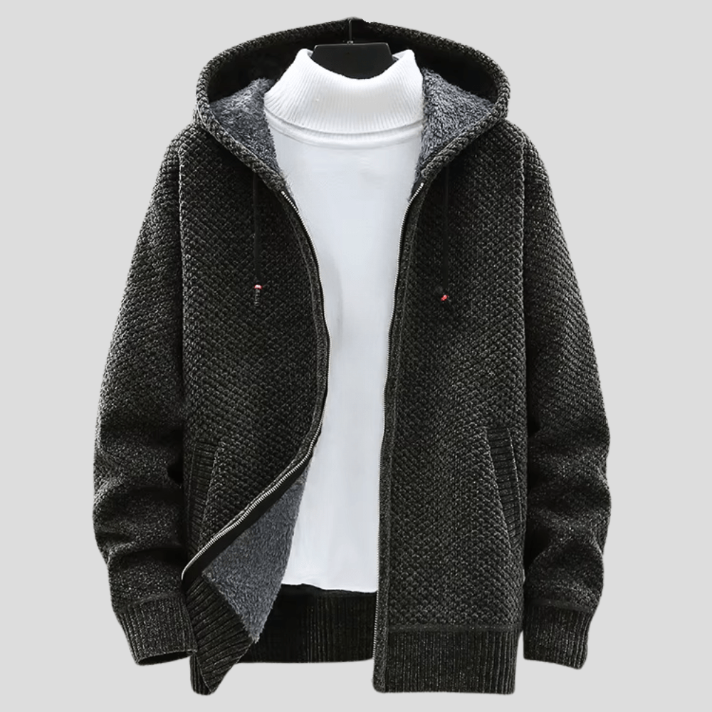 Wilson | Knitted Zip Hoodie with Fleece Lining