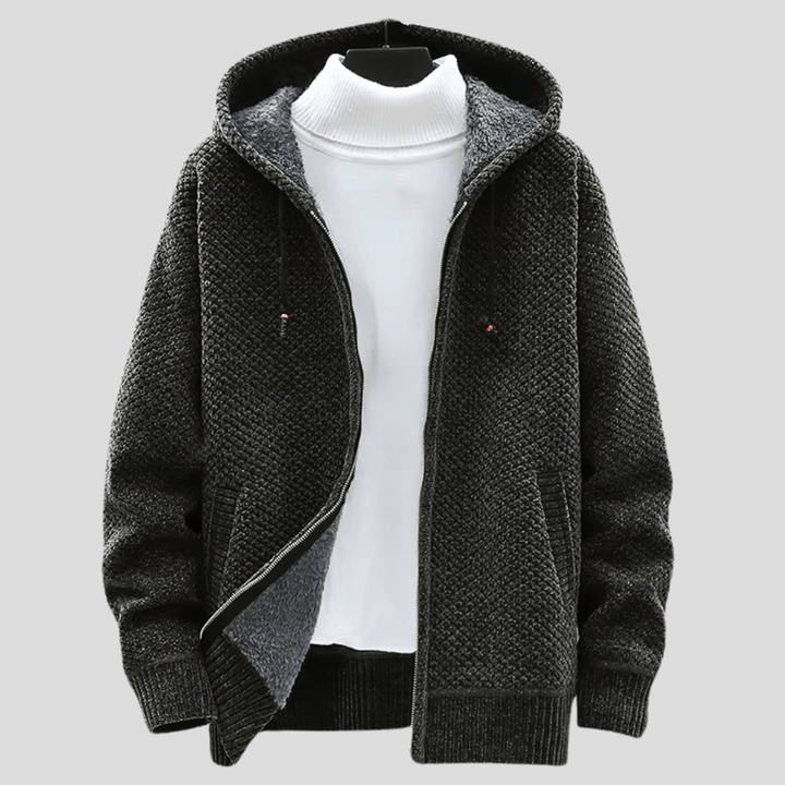 Wilson | Knitted Zip Hoodie with Fleece Lining