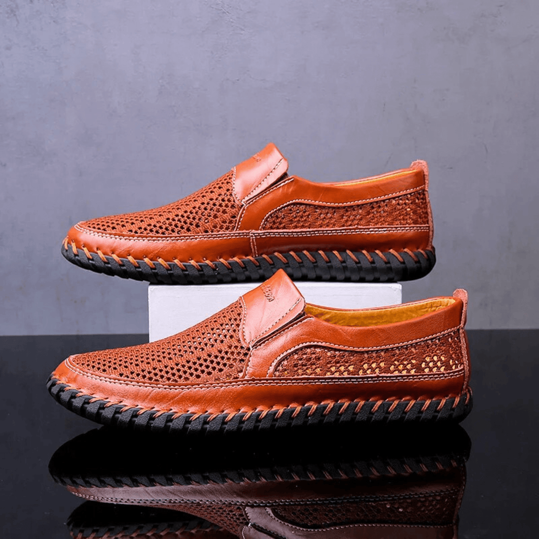 Zanjo | Breathable Leather Slip-On Casual Shoes
